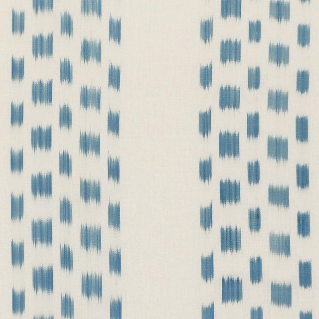 Izmir Ikat Stripe Sky 69472 by Schumacher Designer Fabric Caravanne 13.5" - Swanky Fabrics - Izmir Ikat Stripe Sky 69472 by Schumacher Designer Fabric Caravanne 13.5" - Swanky Fabrics -
