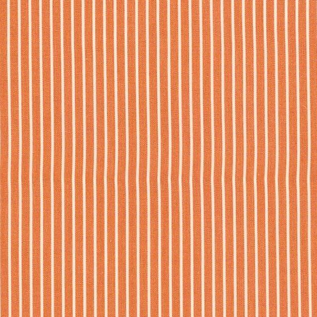 Edie Stripe Orange 71308 by Schumacher Designer Fabric Essentials: Classic Stripe - Swanky Fabrics -