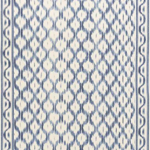 Santa Monica Ikat Indigo 176502 by Schumacher Designer Fabric Mark D. Sikes 52.75" - Swanky Fabrics - Santa Monica Ikat Indigo 176502 by Schumacher Designer Fabric Mark D. Sikes 52.75" - Swanky Fabrics -