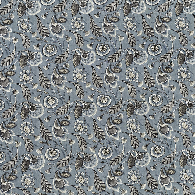Ursula Delft 176443 by Schumacher Designer Fabric Clique 100% Linen - Horizontal: 13.5 and Vertical: 13 54 - Swanky Fabrics -