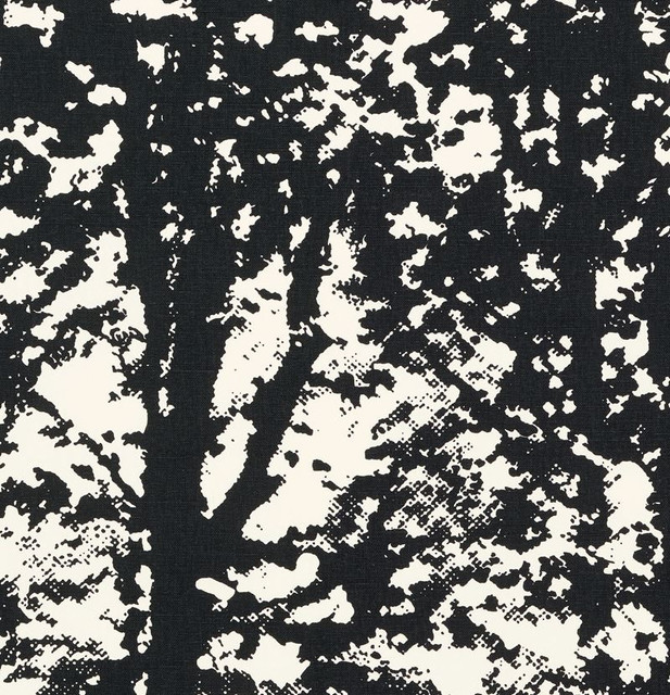 Woodland Black 176213 by Schumacher Designer Fabric Good-Vibrations 55% Linen, 45% Cotton Wyzenbeek 15,000 Horizontal: 27 and Vertical: 36 54 - Swanky Fabrics -