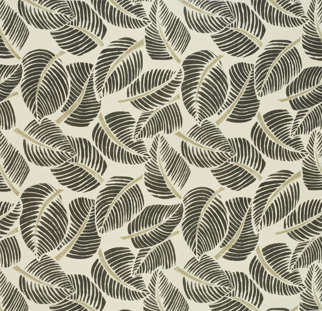 Costa Rica Faded Black 176193 by Schumacher Designer Fabric Good-Vibrations 100% Cotton Martindale 20,000 Horizontal: 55 and Vertical: 47 55 - Swanky Fabrics -