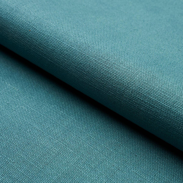 Piet Performance Linen Aquamarine 69948 by Schumacher Designer Fabric Perfect Basics: Linen - Swanky Fabrics -