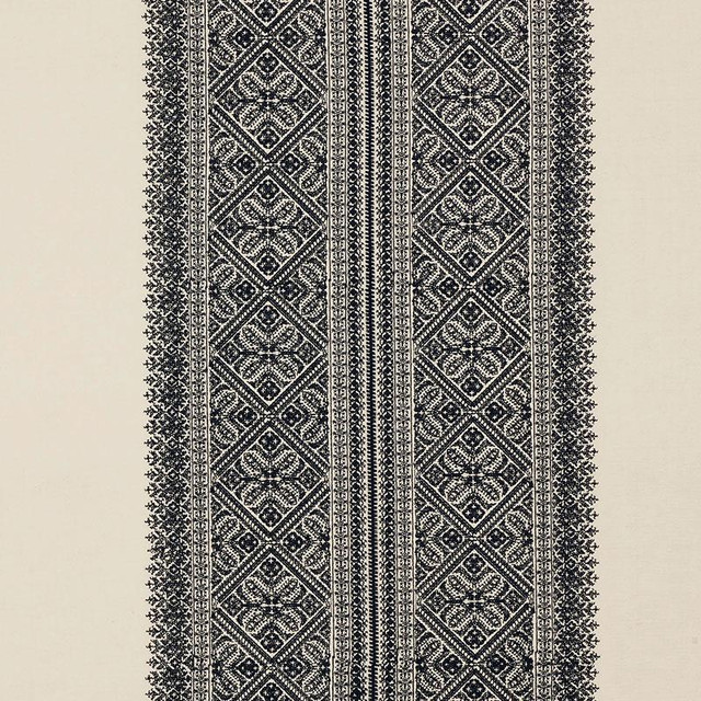 Toledo Embroidery Noir 69730 by Schumacher Designer Fabric Couture 26.0" - Swanky Fabrics - Toledo Embroidery Noir 69730 by Schumacher Designer Fabric Couture 26.0" - Swanky Fabrics -