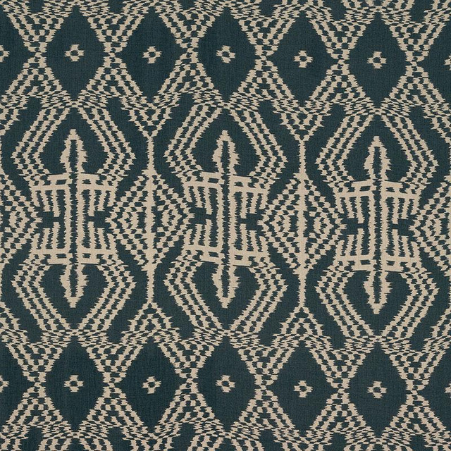 Asaka Ikat Charcoal 176094 by Schumacher Designer Fabric Ikat Collection 13.38" - Swanky Fabrics -