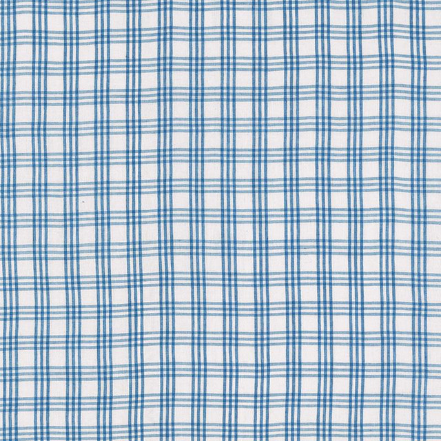 Imogen Bleu 69153 by Schumacher Designer Fabric Country Chic 3.0" - Swanky Fabrics -