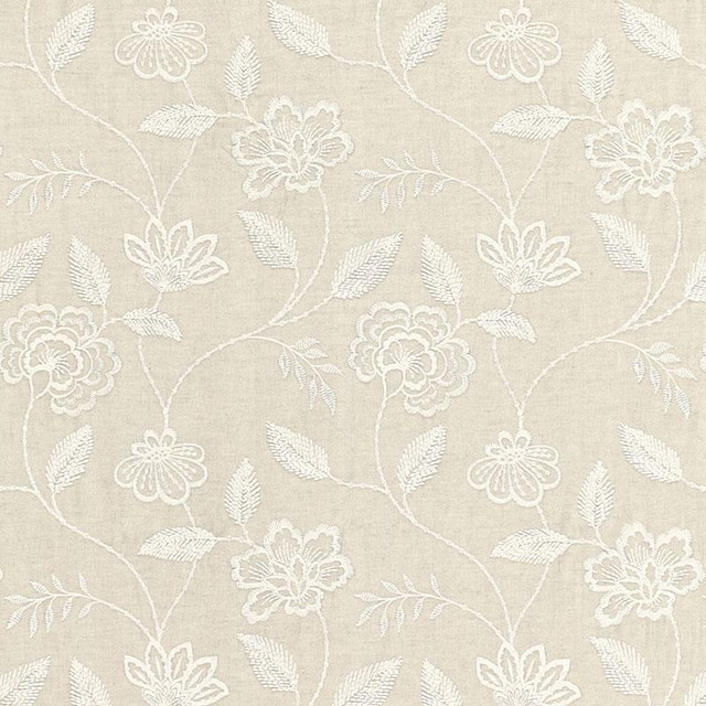 Penelope Embroidery Linen 68761 by Schumacher Designer Fabric Chroma 12.75" - Swanky Fabrics -