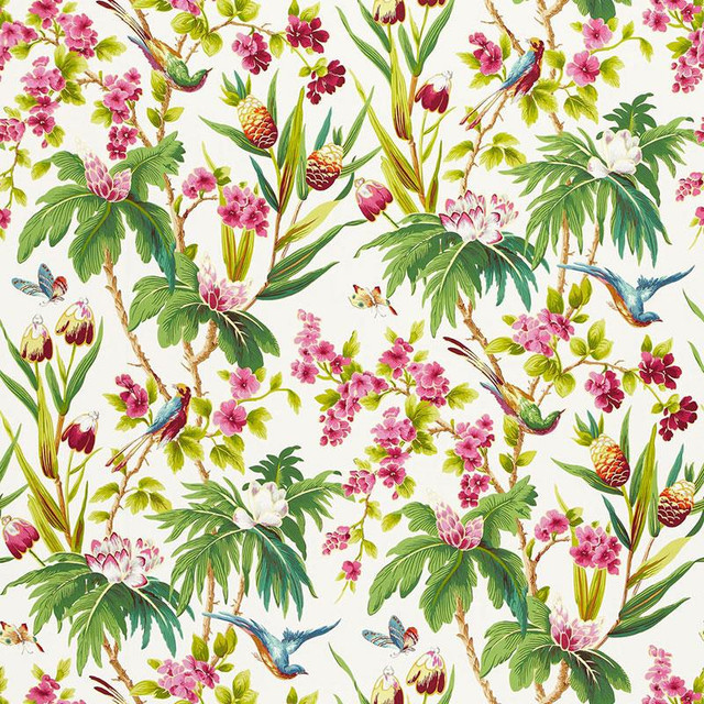 Seychelles Ivory 175701 by Schumacher Designer Fabric Print Happy 27.0" - Swanky Fabrics - Seychelles Ivory 175701 by Schumacher Designer Fabric Print Happy 27.0" - Swanky Fabrics -
