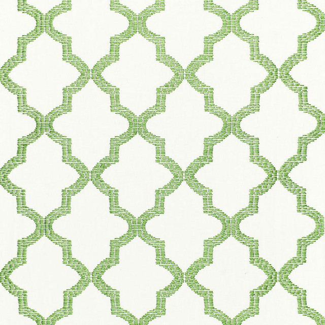 Tangier Embroidery Grass 68341 by Schumacher Designer Fabric Chroma 3.5" - Swanky Fabrics -