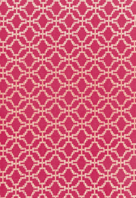 Sarana Linen Embroidery Raspberry 67012 by Schumacher Designer Fabric Chroma 45% Linen, 37% Cotton, 18% Rayon Martindale 10,000 Horizontal: 5 and Vertical: 5 52.5 - Swanky Fabrics -