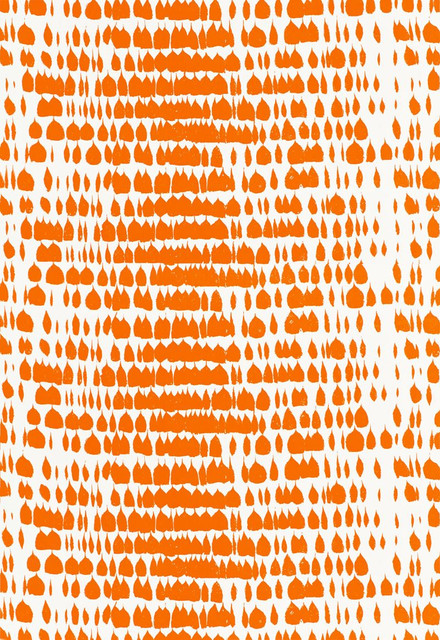 Queen Of Spain Carrot 175202 by Schumacher Designer Fabric Exuberant-Prints 100% Cotton - Horizontal: 48 and Vertical: 35 48 - Swanky Fabrics -