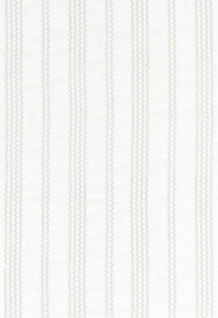 Piero Stripe Embroidery Pearl 67880 by Schumacher Designer Fabric Firenze-Sheers 71% Linen, 29% Spun - Horizontal: 7.375 and Vertical: 5/8- 51.5 - Swanky Fabrics -