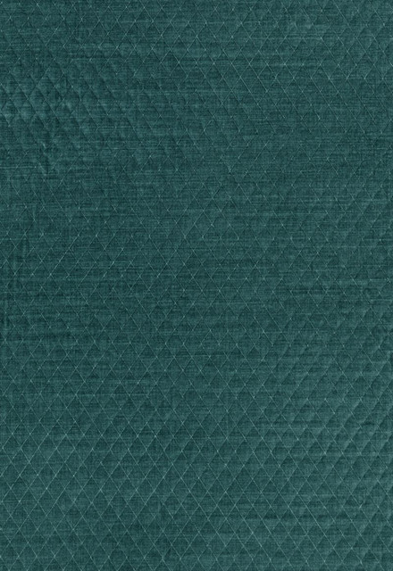 Paley Quilted Velvet Peacock 66924 by Schumacher Designer Fabric Chroma 70% Cotton, 16% Polyester, 14% Polypropylene Martindale 42,000 Horizontal: 1 and Vertical: 1.5 55 - Swanky Fabrics -