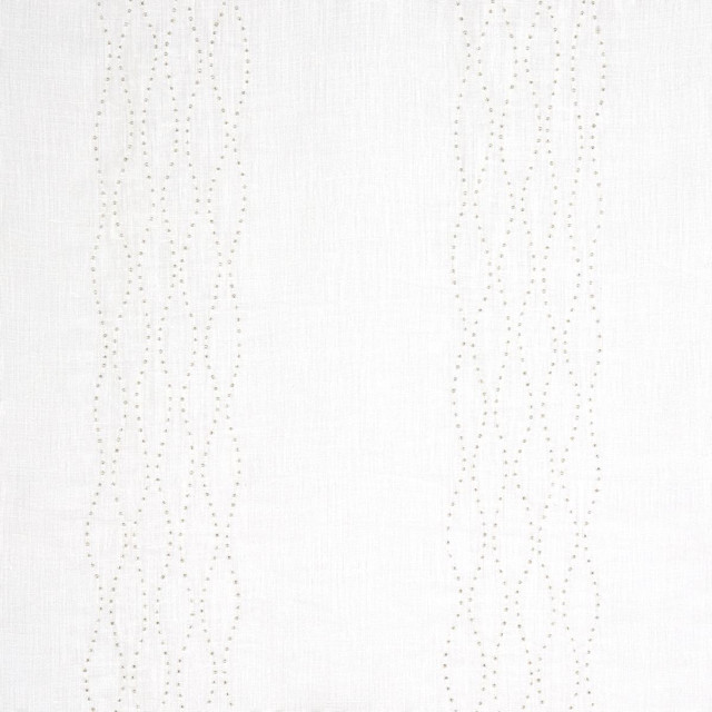 Bella Embroidered Sheer Ivory 67990 by Schumacher Designer Fabric Essentials: Sheers & Casements 9.0" - Swanky Fabrics -