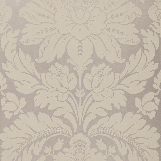 Anvers Damask Nickel 66562 by Schumacher Designer Fabric Courtrai 27.5" - Swanky Fabrics -