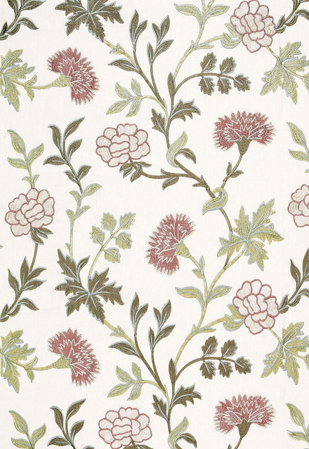 Sheridan Linen Embroidery Quartz 65662 by Schumacher Designer Fabric Chroma 66% Linen, 34% Viscose Martindale 8,000 Horizontal: 25 and Vertical: 25 50.25 - Swanky Fabrics -