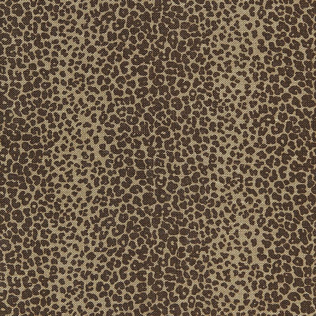 Leopard Linen Print Java 174840 by Schumacher Designer Fabric Chroma 9.0" - Swanky Fabrics -