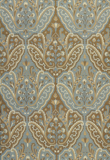 Maharajah Crewel Embroidery Verdigris 64810 by Schumacher Designer Fabric COLLECTION-NAME-TBA-64810 70% Wool, 30% Cotton Martindale 10,000 Horizontal: 24.5 and Vertical: 32.25 50 - Swanky Fabrics -