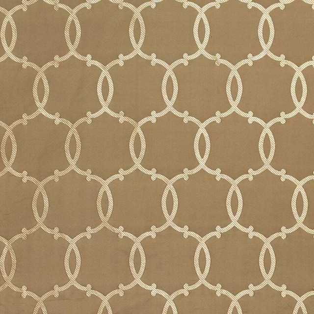Silk Tracery Mocha 63710 by Schumacher Designer Fabric Modern Glamour 4.62" - Swanky Fabrics -