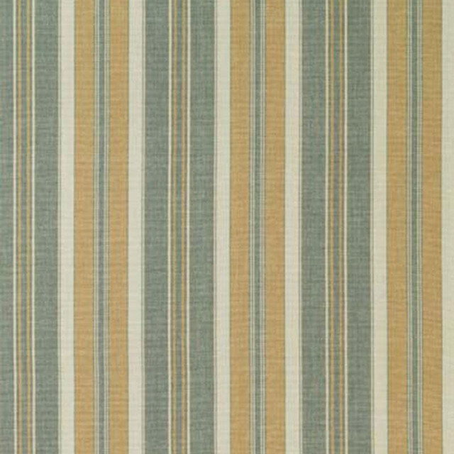 Hudson Stripe Aqua 63432 by Schumacher Designer Fabric Chroma 4.62" - Swanky Fabrics -