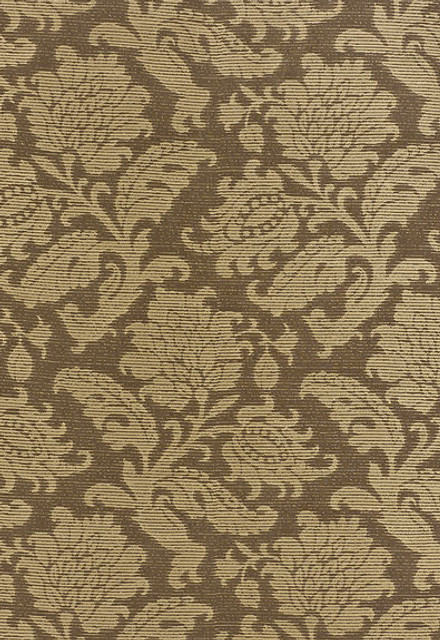 Montego Damask Java 62783 by Schumacher Designer Fabric - 100% Silk Martindale 3,000 Horizontal: 13.875 and Vertical: 26 55.5 - Swanky Fabrics -