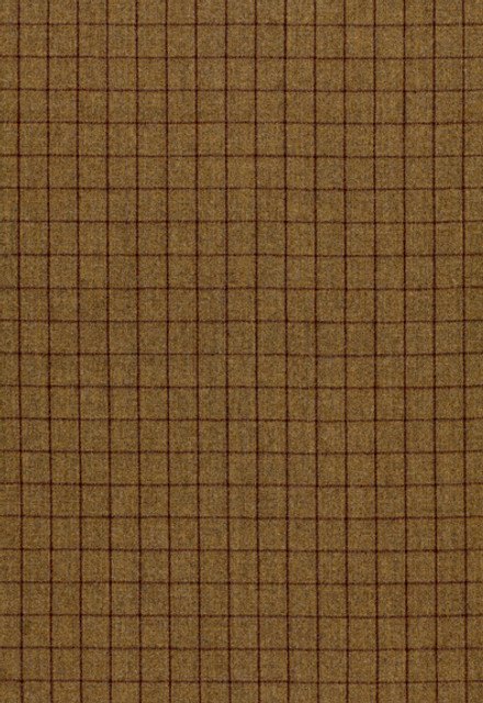 Saville Flannel Check Khaki 50322 by Schumacher Designer Fabric - 100% Wool Martindale 36,000 Horizontal: 1.25 and Vertical: 1.25 54 - Swanky Fabrics -