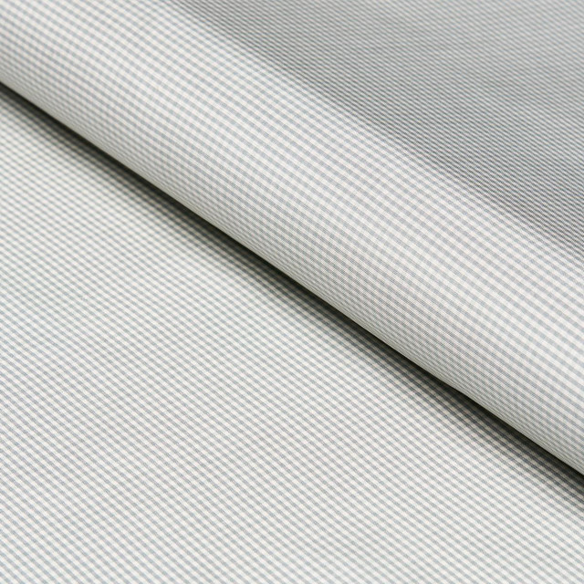 Dalton Silk Gingham Chambray 3449002 by Schumacher Designer Fabric Chroma - Swanky Fabrics -