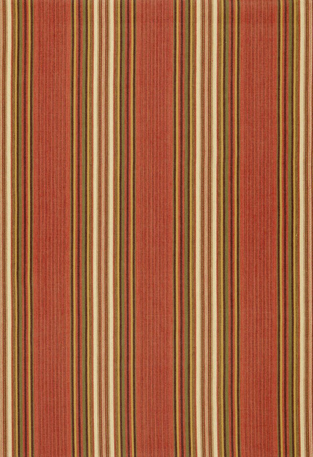 Hamel Stripe Brick 3422003 by Schumacher Designer Fabric Chroma 100% Cotton Wyzenbeek 9,000 Horizontal: 8.875 and Vertical: - 54 - Swanky Fabrics -