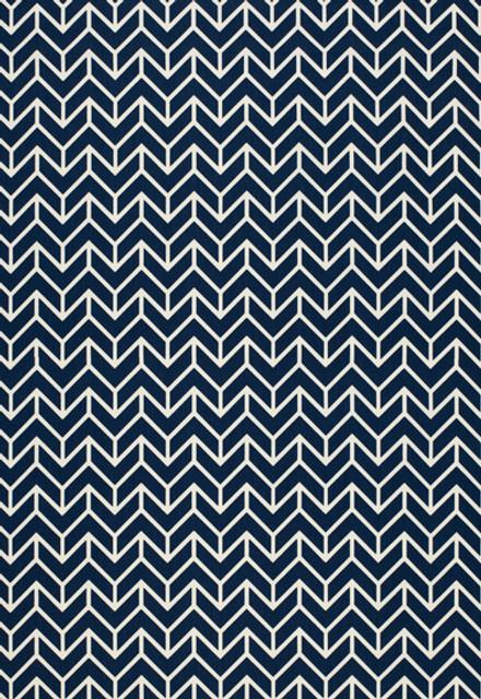 Chevron Print Navy 2644031 by Schumacher Designer Fabric - 100% Cotton - Horizontal: 3.25 and Vertical: 2.75 54 - Swanky Fabrics -