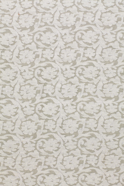 Floral Cutwork Natural 2608620 by Schumacher Designer Fabric - 100% Cotton - Horizontal: 5.625 and Vertical: 5.25 48.125 - Swanky Fabrics -