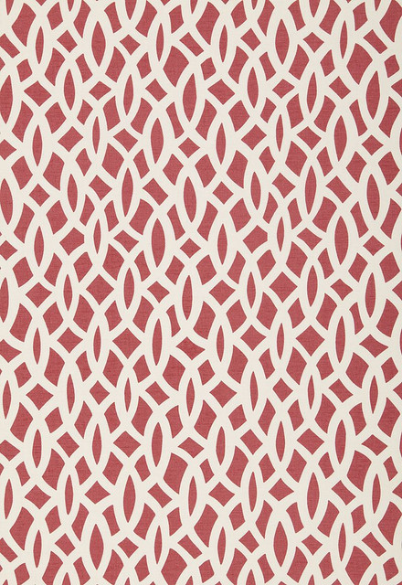 Chain Link Cerise 174493 by Schumacher Designer Fabric Tessera 100% Cotton - Horizontal: 6.75 and Vertical: 18 54 - Swanky Fabrics -