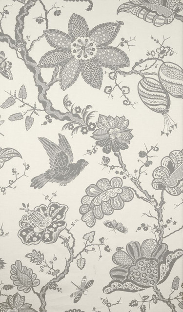 Bali Vine Charcoal 174371 by Schumacher Designer Fabric Classic-Prints 90% Linen, 10% Nylon - Horizontal: 54 and Vertical: 86 54 - Swanky Fabrics -