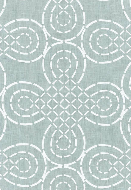 Trellis Knot Cirrus 174220 by Schumacher Designer Fabric Modern-Prints 100% Linen - Horizontal: 13.375 and Vertical: 10.5 54 - Swanky Fabrics -