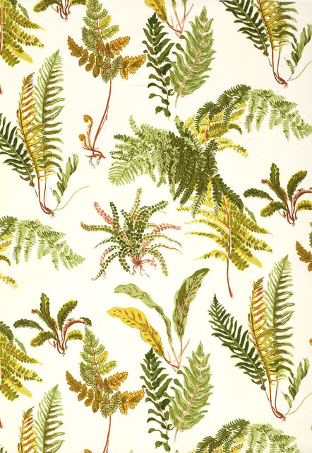 Les Fougeres Spring 174091 by Schumacher Designer Fabric Schumacher-Classics 100% Linen - Horizontal: 18 and Vertical: 25.25 54 - Swanky Fabrics -