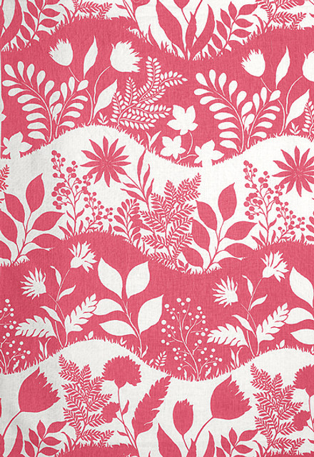 Good Day Sunshine Flamingo 173971 by Schumacher Designer Fabric Exuberant-Prints 100% Linen - Horizontal: 27 and Vertical: 60.25 57 - Swanky Fabrics -