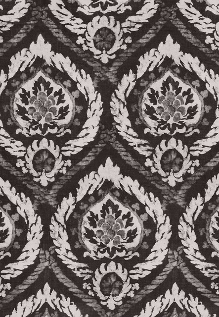 Abaza Resist Charcoal 173950 by Schumacher Designer Fabric COLLECTION-NAME-TBA-173950 55% Linen, 45% Cotton - Horizontal: 27 and Vertical: 54 54 - Swanky Fabrics -
