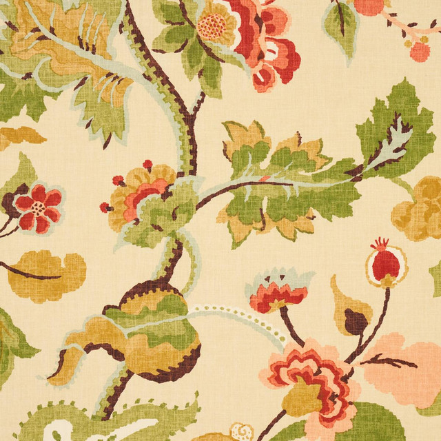 Khantau Tree Honey 173911 by Schumacher Designer Fabric Classic Prints 54.0" - Swanky Fabrics -