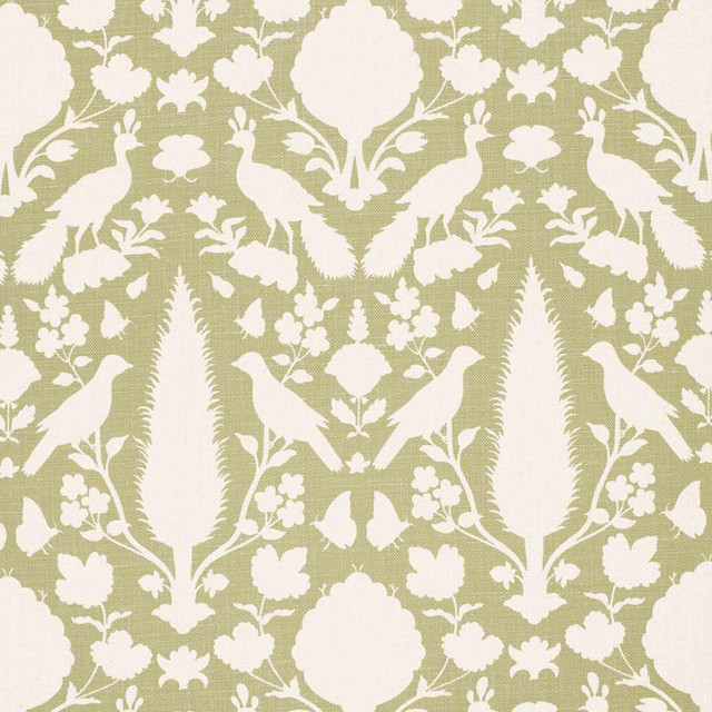 Chenonceau Sage 173560 by Schumacher Designer Fabric Exuberant Prints 13.5" - Swanky Fabrics - Chenonceau Sage 173560 by Schumacher Designer Fabric Exuberant Prints 13.5" - Swanky Fabrics -