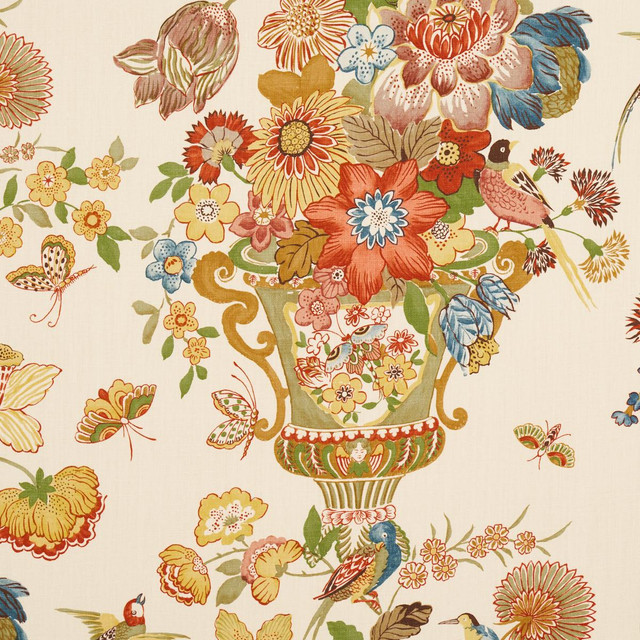 Lansdale Bouquet Spring 173070 by Schumacher Designer Fabric Schumacher Classics 24.5" - Swanky Fabrics -