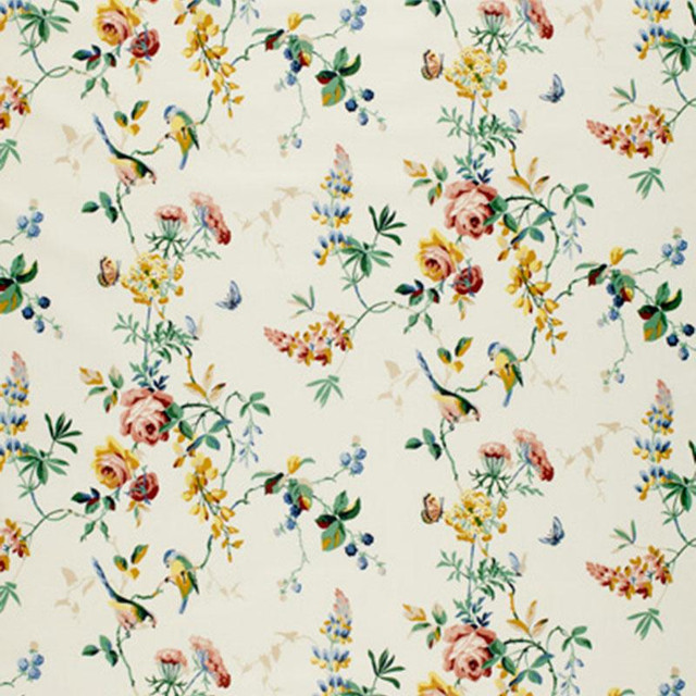 Chickadee Floral Primary 1235030 by Schumacher Designer Fabric Classic Prints 13.5" - Swanky Fabrics - Chickadee Floral Primary 1235030 by Schumacher Designer Fabric Classic Prints 13.5" - Swanky Fabrics -