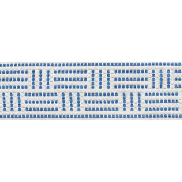 Brickell Tape Indoor/Outdoor Blue 75960 by Schumacher Designer Trim Indoor/Outdoor: Prints & Wovens 2.5" - Swanky Fabrics - Brickell Tape Indoor/Outdoor Blue 75960 by Schumacher Designer Trim Indoor/Outdoor: Prints & Wovens 2.5" - Swanky Fabrics -