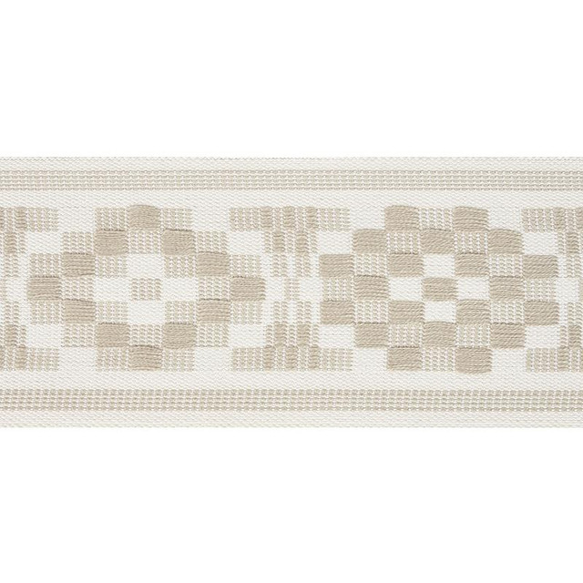 Maidstone Tape Linen 75314 by Schumacher Designer Trim Chambray 6.12" - Swanky Fabrics -