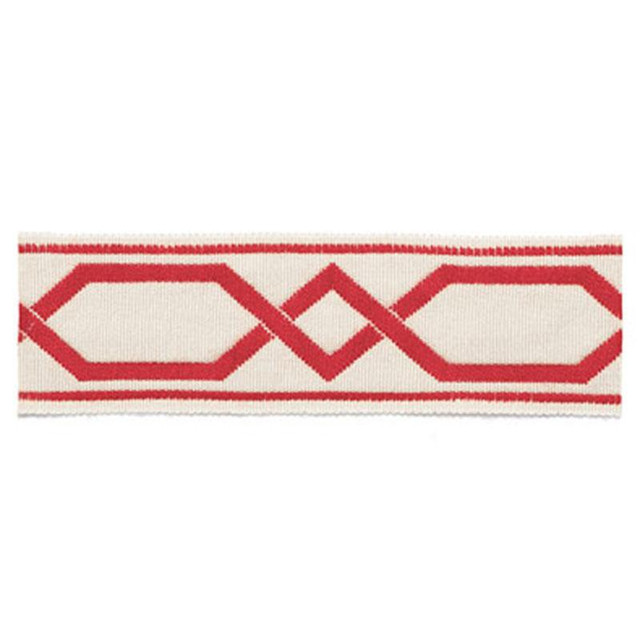 Saint Tropez Braid Coral 63092 by Schumacher Designer Trim Plein Air Trimmiings - Swanky Fabrics -