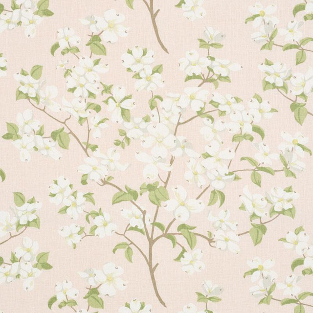 Blooming Branch Blush 177410 by Schumacher Designer Fabric Schumacher Classics 54.0" - Swanky Fabrics - Blooming Branch Blush 177410 by Schumacher Designer Fabric Schumacher Classics 54.0" - Swanky Fabrics -