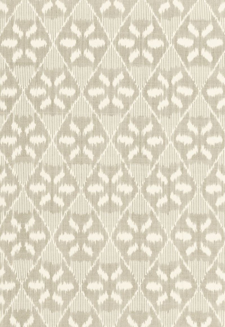 Darjeeling Cotton Ikat Stone 66964 by Schumacher Designer Fabric Chroma 100% Cotton - Horizontal: 6.625 and Vertical: 11 52 - Swanky Fabrics -