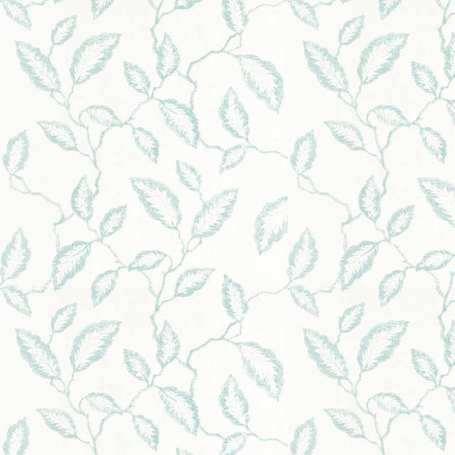 Carver 1 Aqua by Stout Designer Fabric Color My Window Opal/Federal 50% Linen 30% Spun Viscose 20% Polyester CHINA Horizontal: 17.5 and Vertical: 17.5 52 in - Swanky Fabrics -