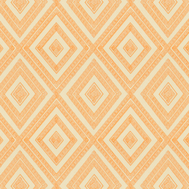 Intarsia 3 Melon by Stout Designer Fabric Rainbow Library Sunset/Spice 100% Cotton Embroidery INDIA Horizontal: 10.375 and Vertical: 12.875 51.87 in - Swanky Fabrics -