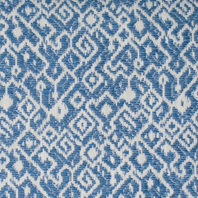 Kerchief 3 Blue by Stout Designer Fabric Rainbow Library Lake/Indigo 39% Cotton 61% Polyester INDIA CATB 117-2013 WYZENBEEK 100 000 DOUBLE RUB WEAR TEST (HEAVY DUTY) Horizontal: 3.5 and Vertical: 4 54 in - Swanky Fabrics -
