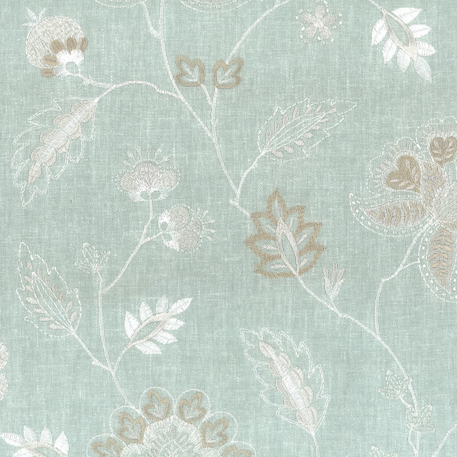 Benbrook 1 Vapor by Stout Designer Fabric Rainbow Library Bayberry/Seafoam 52% Polyester 48% Cotton Viscose Embroidery INDIA FLAME RETARDANT-U.F.A.C. CLASS 1 (OR A) FLAME RETARDANT-N.F.P.A. 260A CLASS 1 CATB 117-2013 WYZENBEEK 12 000 DOUBLE RUB WEAR TEST (MEDIUM DUTY) Horizontal: 25.5 and Vertical: 12.75 51.5 in - Swanky Fabrics -