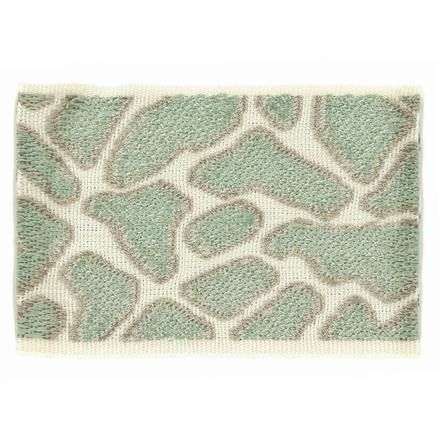 Bobcat 2 Sage by Stout Designer Trim Insights Trim 62% Spun Viscose 38% Polyester CHINA Horizontal: 7.25 and Vertical: 0 2.75 in - Swanky Fabrics -